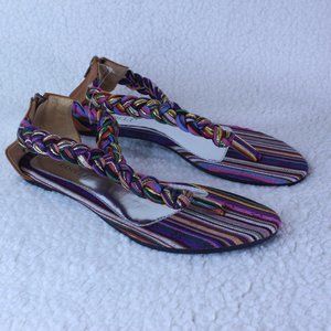 RASOLLI Women's Size 7-1/2‎ Sandals Flats Multicolors New